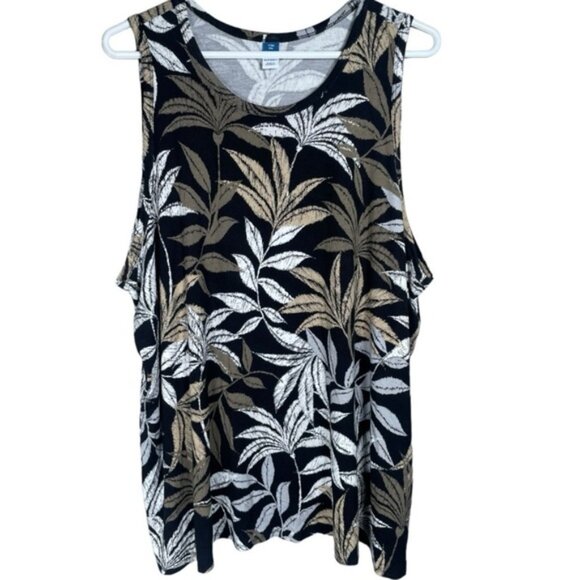 Old Navy XXL Luxe Tank Top Sleeveless Shirt Blouse Swing Long Length Relaxed Fit - Picture 6 of 9